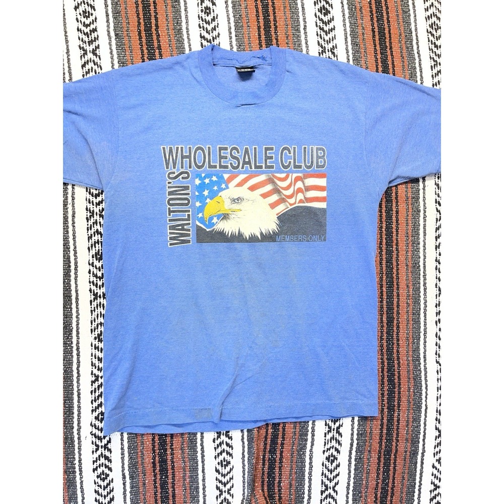 Vintage Sams Wholesale Club T Shirt Ameria Single Stitch Screen Stars XL